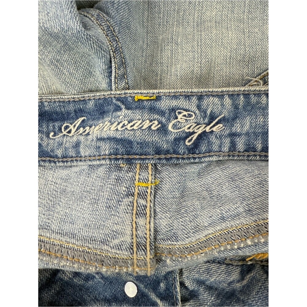 American Eagle Outfitters shorts Distressed Light Blue Denim Cutoff Shorts - Picture 6 of 9